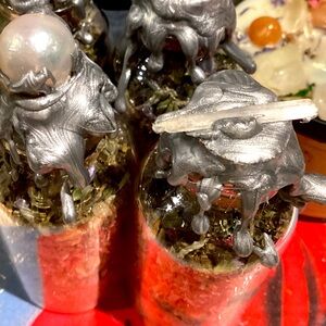 Calm moon selenite 🌕 intention jar handmade with lavender herbs pink salt 🪷✨🌛